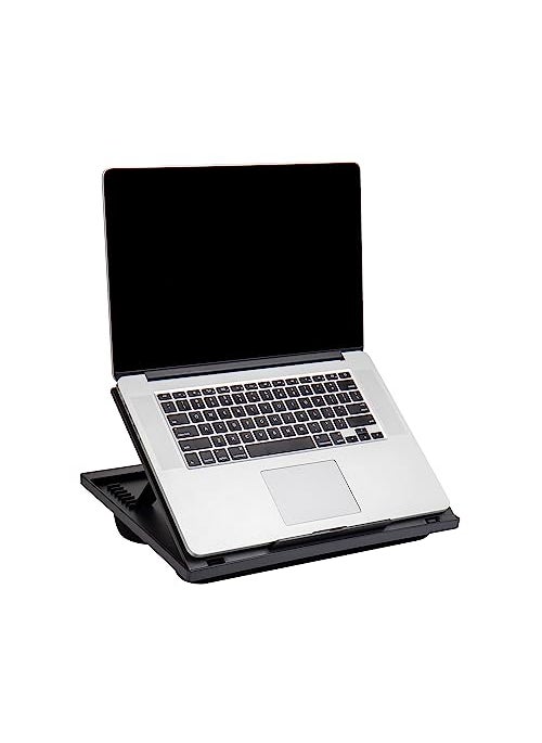 Mind Reader Mind Reader Lap Desk Laptop Stand Bed Tray Collapsible Cushion Portable Dorm Plastic 1475L x 11W x 73H Black 
