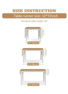Oasisgalore Boho Macrame Table Runner (12x72 inches) in Cream and Brown with Tassels for Rustic Home Decor.  - Image 4