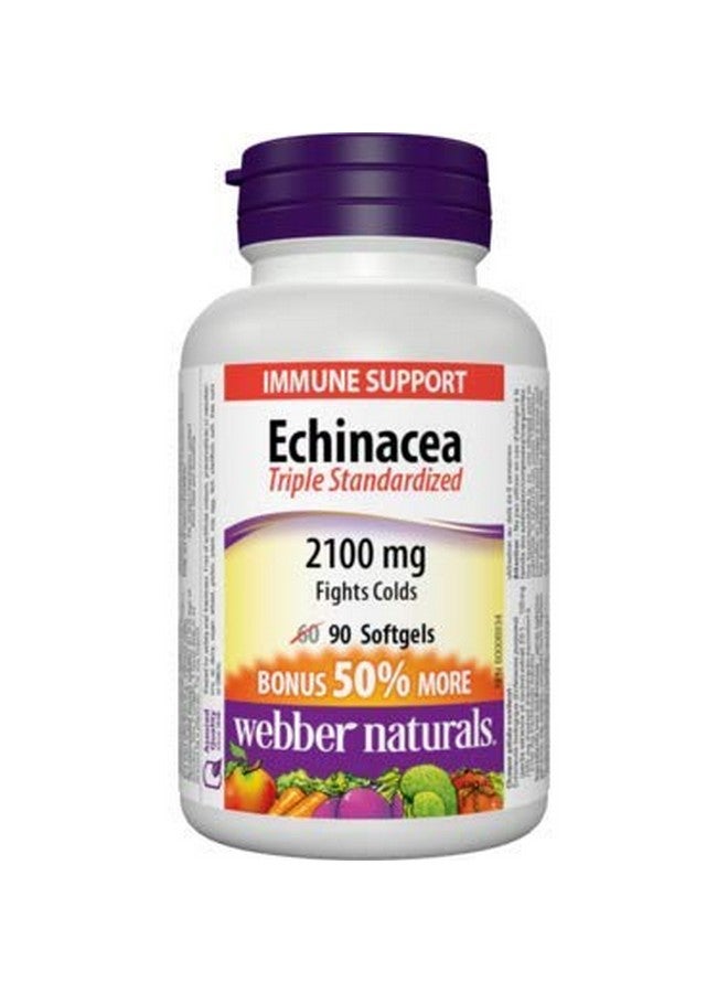 Webber naturals Webber Naturals Echinacea Standardized Herb 8:1 Extract, 2100mg, 90 Softgels Bonus