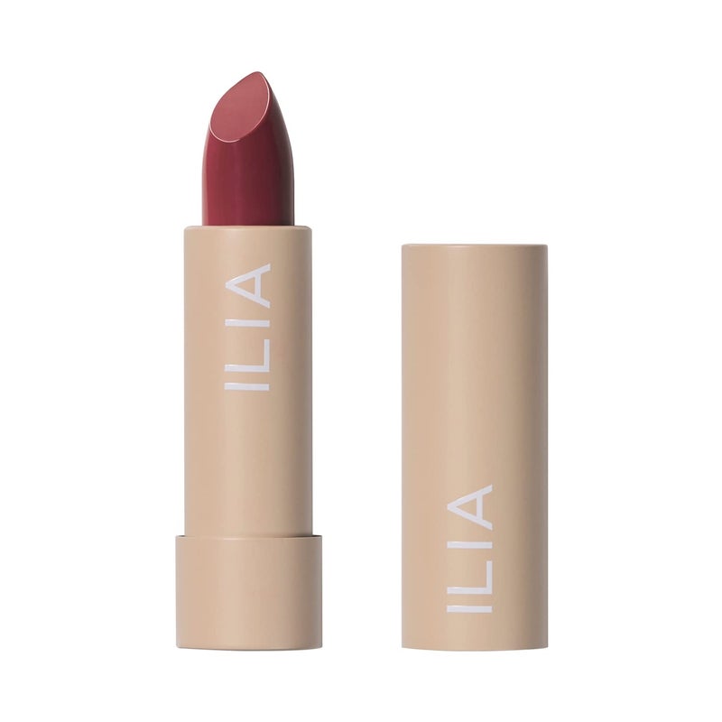ILIA  Color Block Lipstick  NonToxic Vegan CrueltyFree Hydrating  Long Lasting No Budge Color with Full Coverage Wild Aster Berry Brown With Cool Undertones 014 oz  4 g