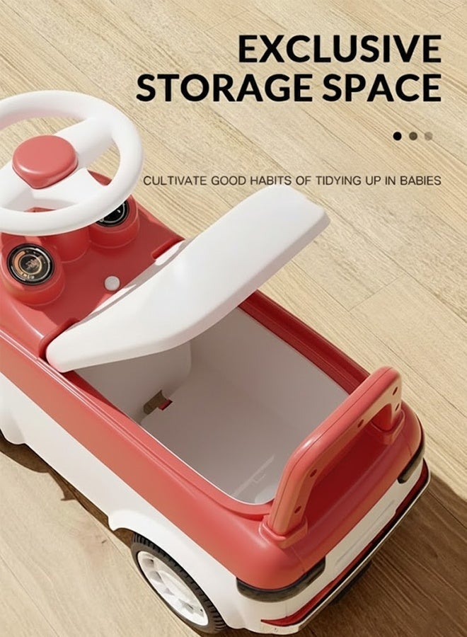 MG Kids Ride-On Toddler toy Car With  Music &  Lights, High Backrest 1-4 Years - Red - Image 5