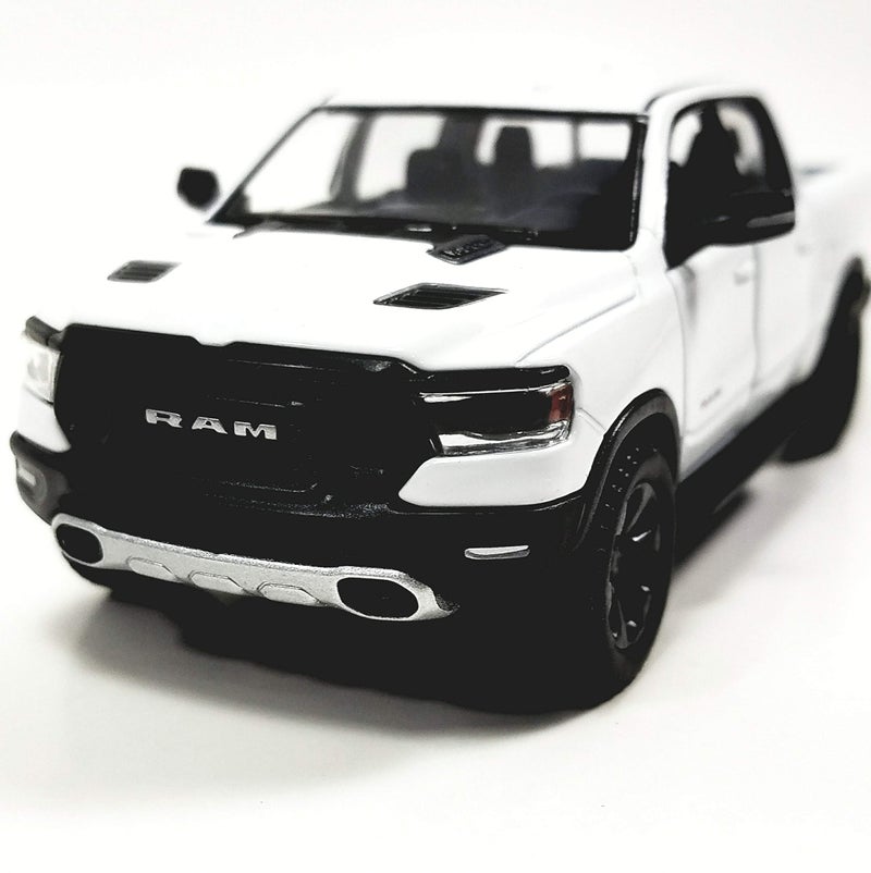 KiNSMART - 2019 Dodge Ram 1500 Pickup 1:46 O Scale 5" Die Cast Metal Model Toy Truck White - Image 2