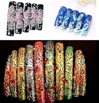 Semme 10Pcs Extra Long Artificial Fingernails TipHalf Cover False Nail Art Design Salon Tips Manicure Decoration ToolBeige - Image 5