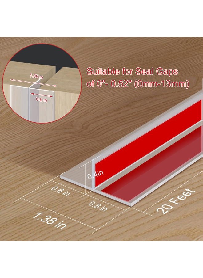 Benory 【2024 New Upgrade】 T-Shaped Clear Silicone Seal Strip for Door & Windows Gaps,Weather Stripping Door Seal Strip，19.7Ft Door Draft Stopper for Side of Door - Image 3