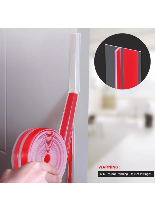 Benory 【2024 New Upgrade】 T-Shaped Clear Silicone Seal Strip for Door & Windows Gaps,Weather Stripping Door Seal Strip，19.7Ft Door Draft Stopper for Side of Door - Image 2