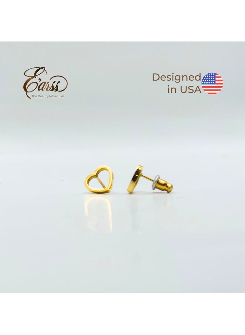ايرس فتح مسمار القلب الذهبي | ستانلس ستيل | مطلية بالذهب عيار 18 قيراط - Image 4