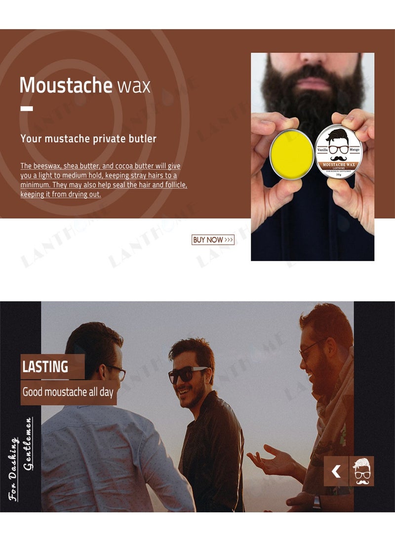 Lanthome Vanilla Mango Shaving Cream Beard Wax - The Perfect Choice for Refined Gentlemen  - Image 4