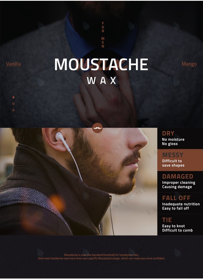 Lanthome Vanilla Mango Shaving Cream Beard Wax - The Perfect Choice for Refined Gentlemen  - Image 3