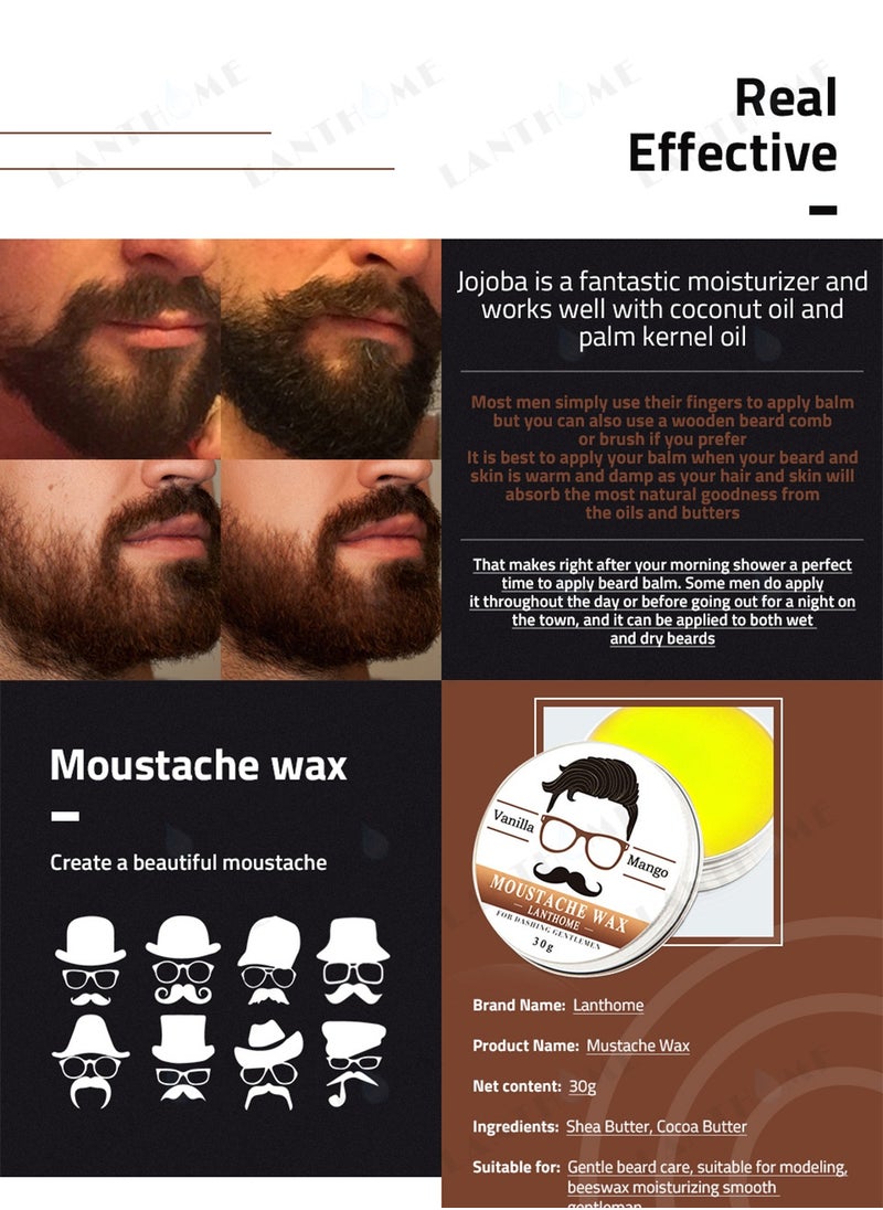Lanthome Vanilla Mango Shaving Cream Beard Wax - The Perfect Choice for Refined Gentlemen  - Image 5
