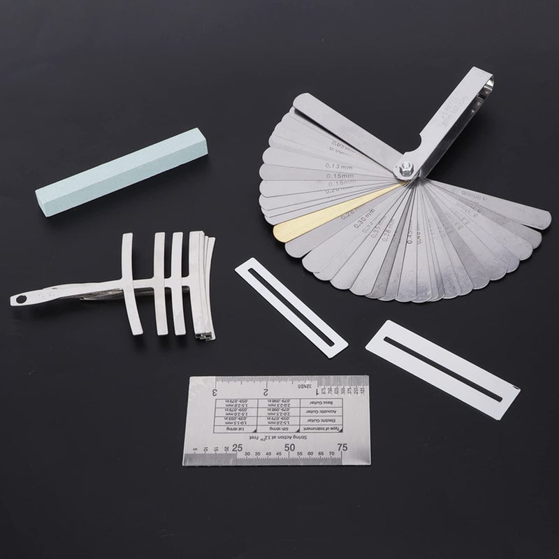 Stainless Steel Guitar String Action Ruler Tool Set for Electric Bass Banjo Mandolin - Image 5