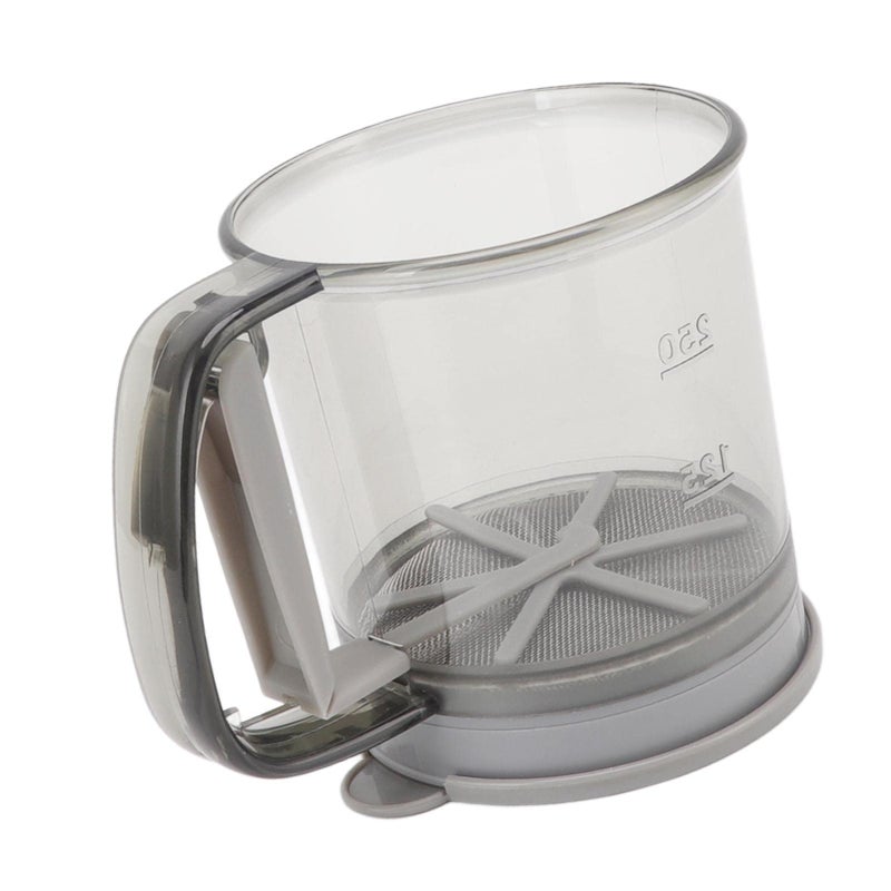 Efficient Hand Press Flour Sifter Cup ABS Material with Lid for Home Baking Kitchen Tools - Image 3