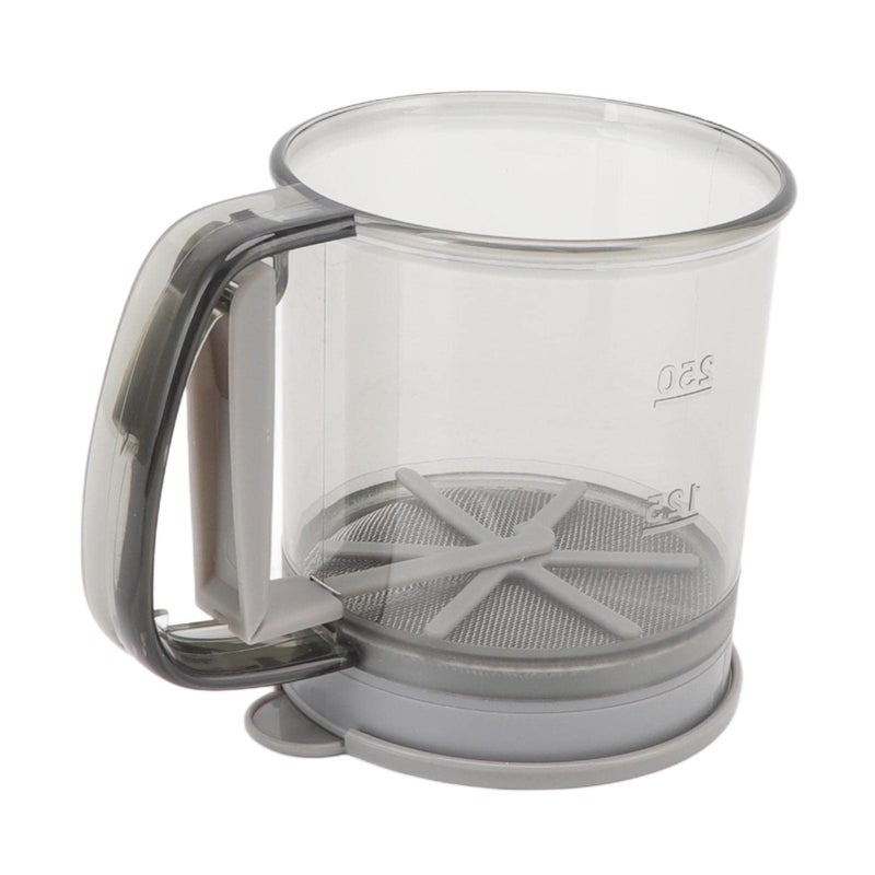 Efficient Hand Press Flour Sifter Cup ABS Material with Lid for Home Baking Kitchen Tools - Image 2