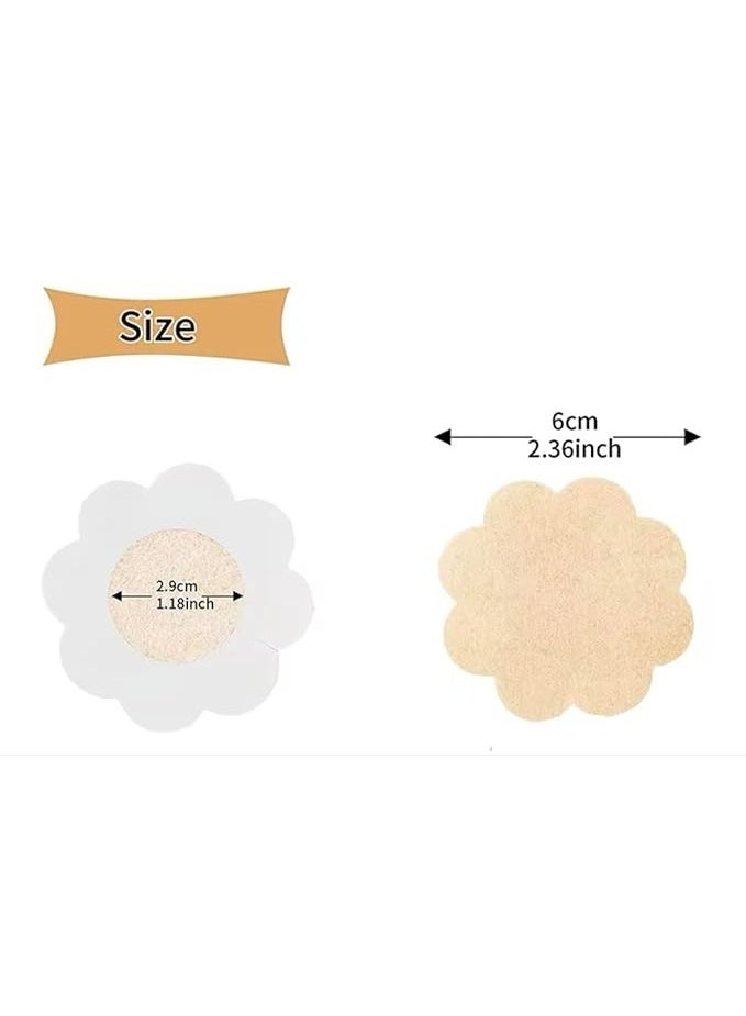 10pcs Disposable Breast Covers, Seamless Breathable Self-Adhesive Invisible Bra, Nipple Cover Pad. (Flower) - Image 4