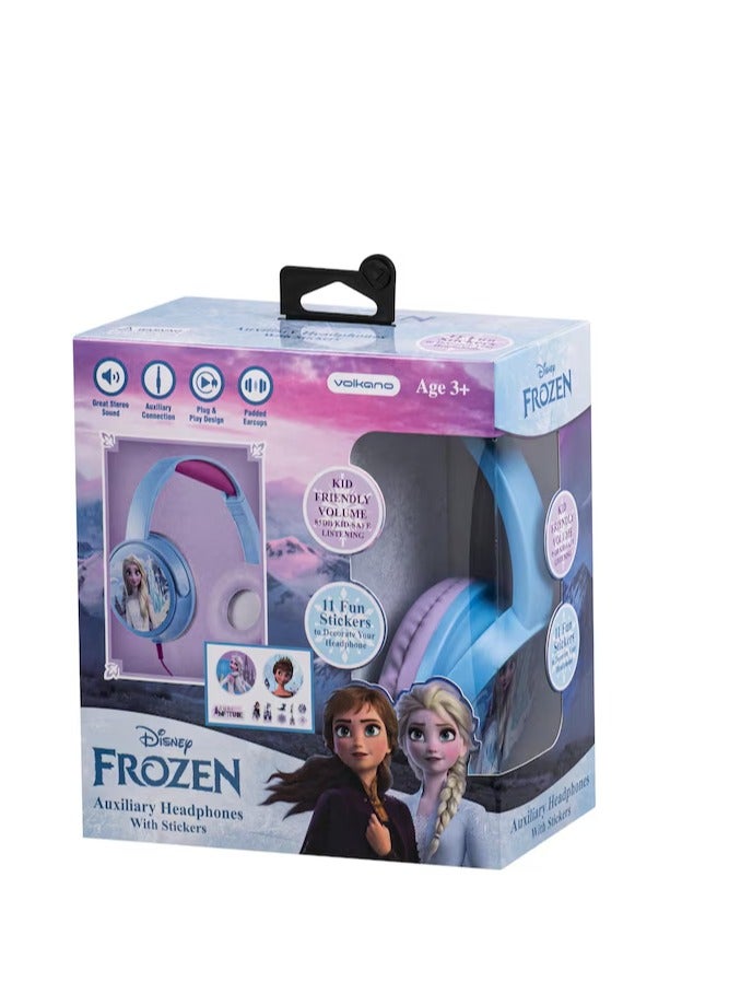 Disney Frozen 2 Auxiliary Headphones with Stickers (DY-6513-FR2) - Image 1
