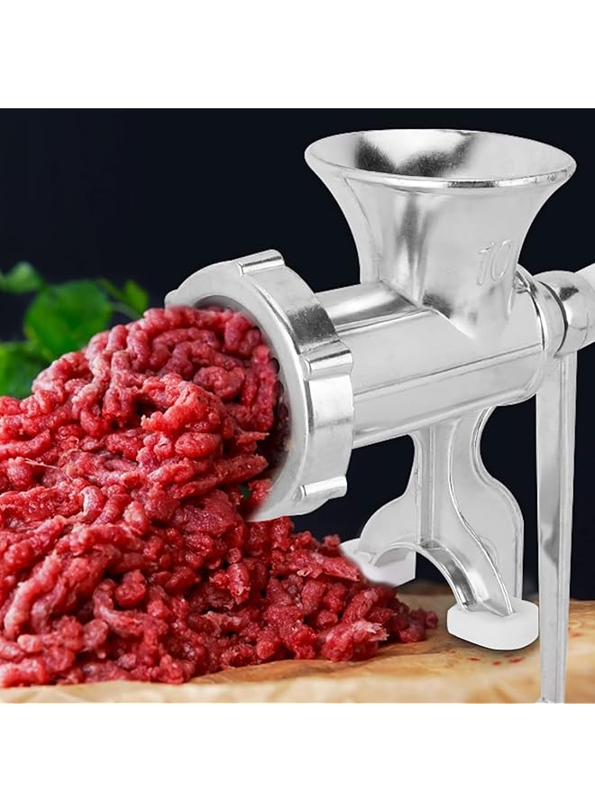 erorex Meat Grinder Household Manual Meat Grinder Hand Crank Meat Vegetable Mincer Grinding Machine Kitchen Tool For Mincing Meat And Sauces Household Pork Meat Mincer 7.0 X 3.9 X 9.6 In Silver - Image 4