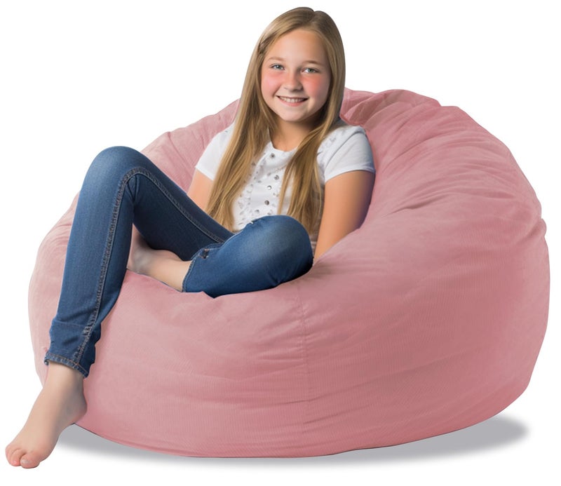 Dafftos Bean Bag Cover for Organizing Plush Memory Foam Stuffed Animal Bean Bag Storage Soft Washable Premium Corduroy Organizer Keep Room Clutter Stuffable (Without Filling) X-Large - Image 1