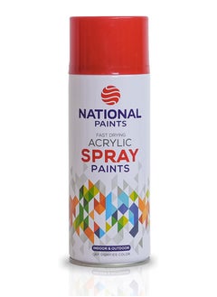 National Spray Paint - Chinese Red 484 - 400ML National Paints Fast Drying Acrylic  - Image 1