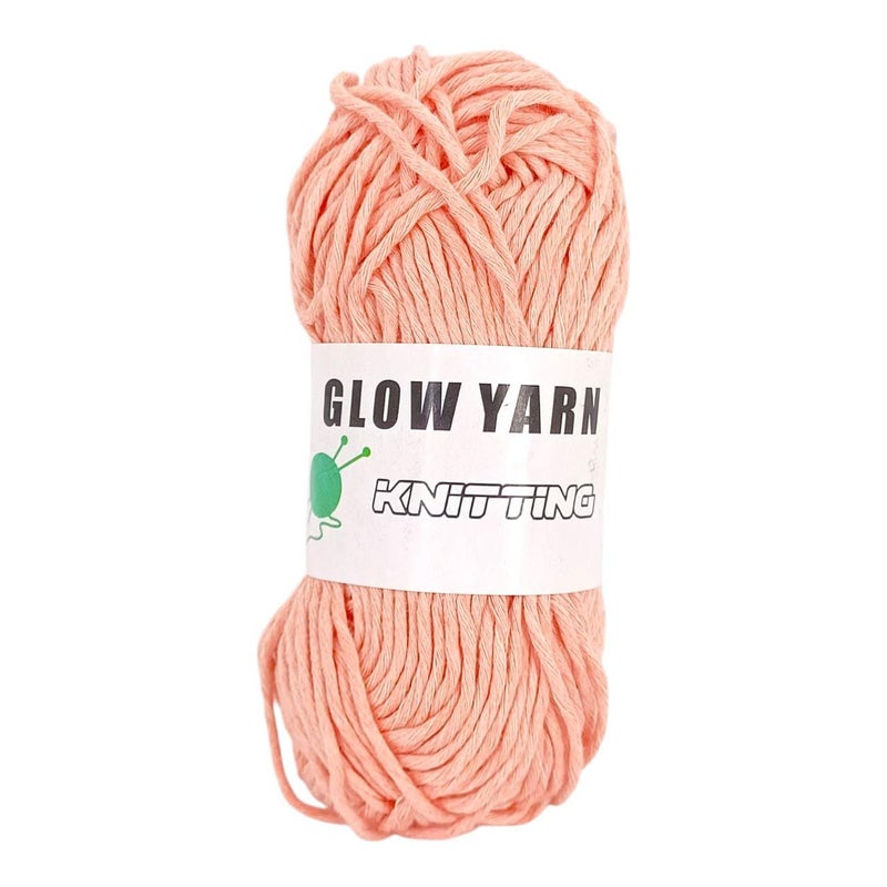 Glow Yarn Glow Yarn Crochet Yarn - Soft and Durable Cotton Yarn for Knitting, Crafts, Doll Making, Puppets and Decorations About 50 Meters/54.7 Yards - Luminous Colors (Pink) - Image 2