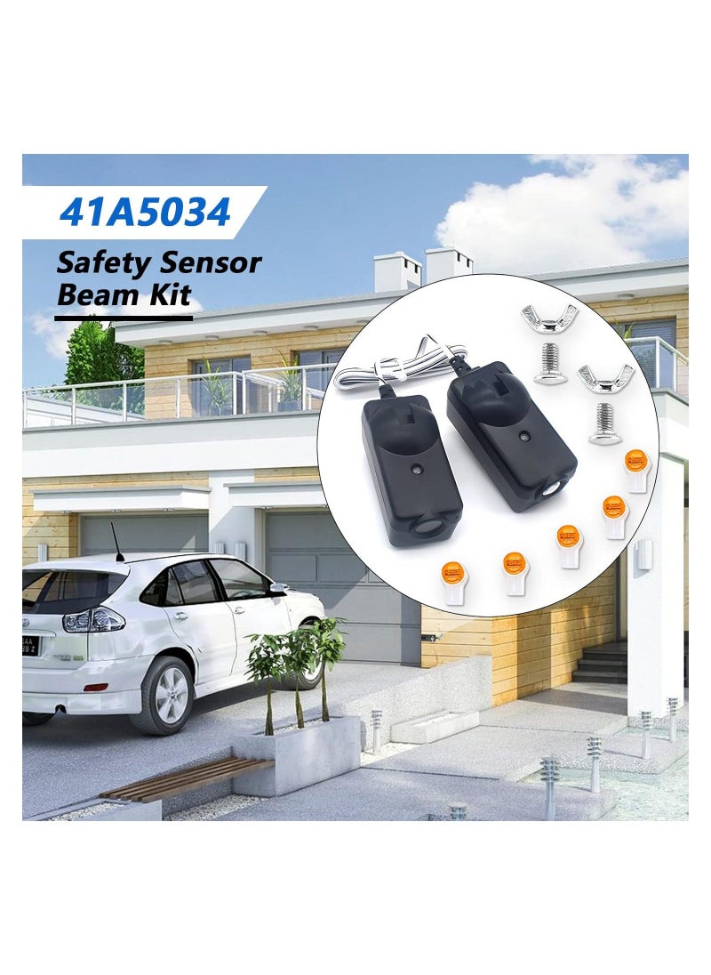41A5034 Safety Sensor Kit, Replacement for Craftsman/Chamberlain/Liftmaster Garage Door Sensor, Compatible with Liftmaster/Chamberlain/Craftsman Garage Door openers Made After 1997 - Image 2