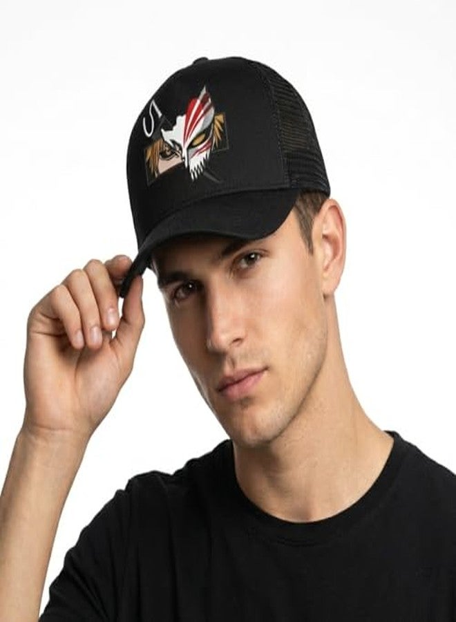 TOP TRICK Graphic Print Trucker Cap Black Mesh Snapback Cap Trucker Hat Half Net Black Snapback Caps for Men and Woman/Snapback Cap-1pcs - Image 3