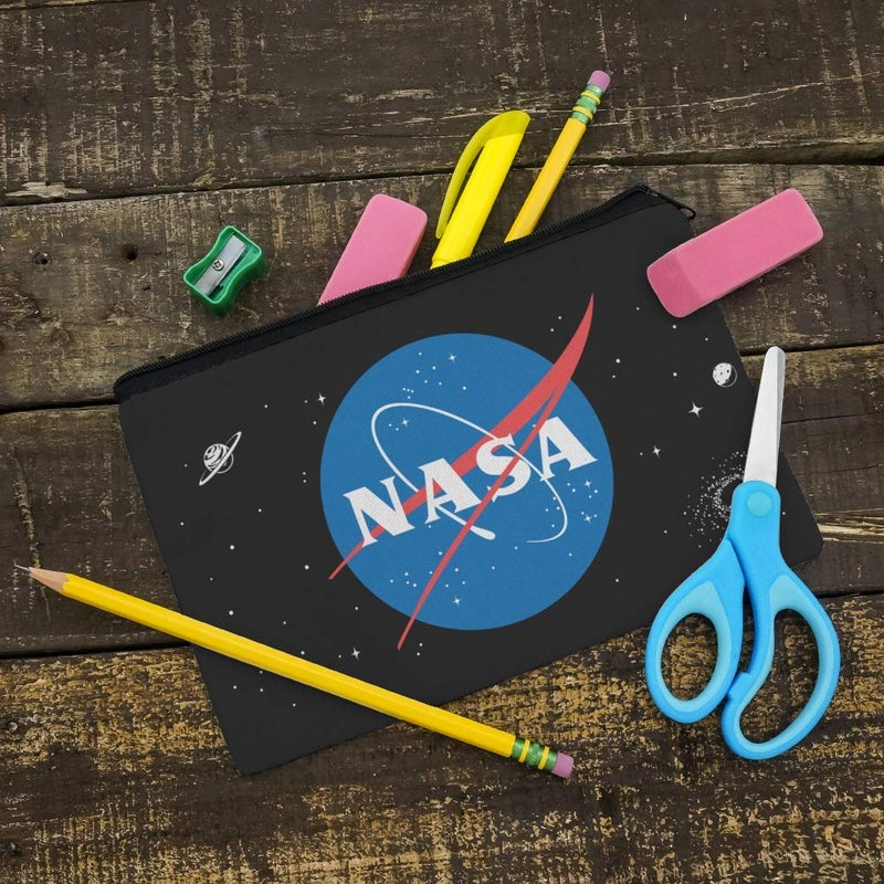 GRAPHICS & MORE NASA Official Meatball Logo Pencil Pen Organizer Zipper Pouch Case - Image 2
