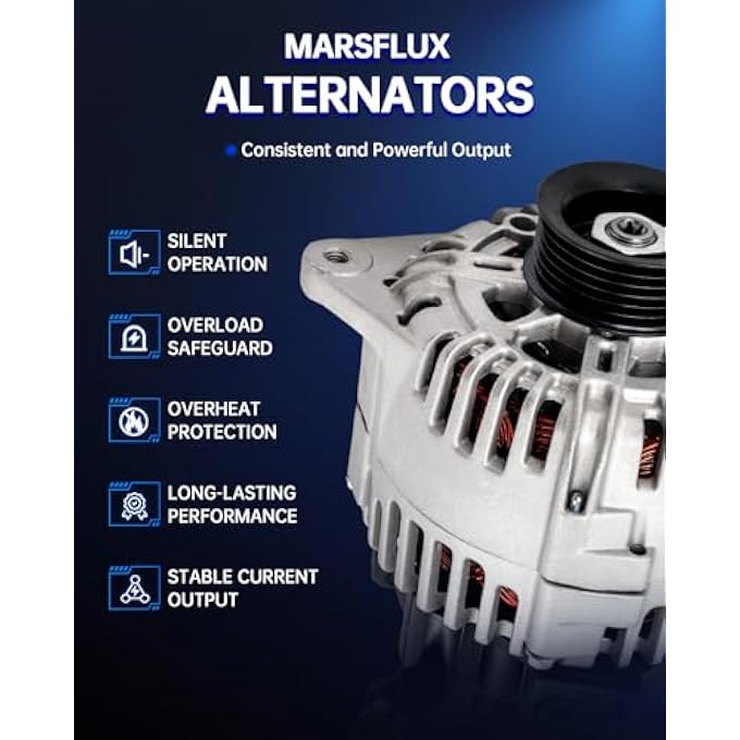 MARSFLUX Alternator Replacement for 2009-2011 Pilot 2009-2012 RL 2009-2011 Ridgeline 2009-2014 TL, 2010-2013 ZDX 2008-2010 Odyssey, 2010-2014 TSX 2010-2013 MDX 3.7L, Alternator Replace 11151 - Image 4
