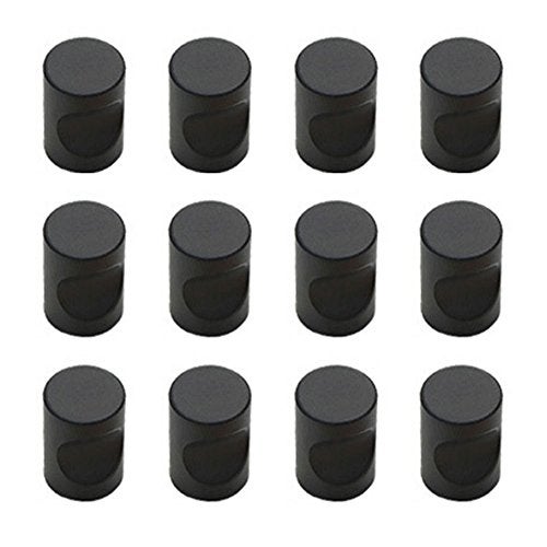 Rddconkit 12 Pcs Cylindrical Cabinet Handles,Mini Drawer Pulls Jewelry Box Knobs Black Cabinet Knobs for Windows, Wardrobes, Cabinets, Drawers - Image 1