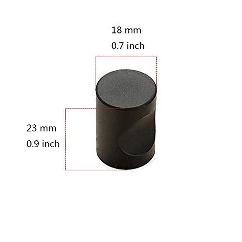 Rddconkit 12 Pcs Cylindrical Cabinet Handles,Mini Drawer Pulls Jewelry Box Knobs Black Cabinet Knobs for Windows, Wardrobes, Cabinets, Drawers - Image 2