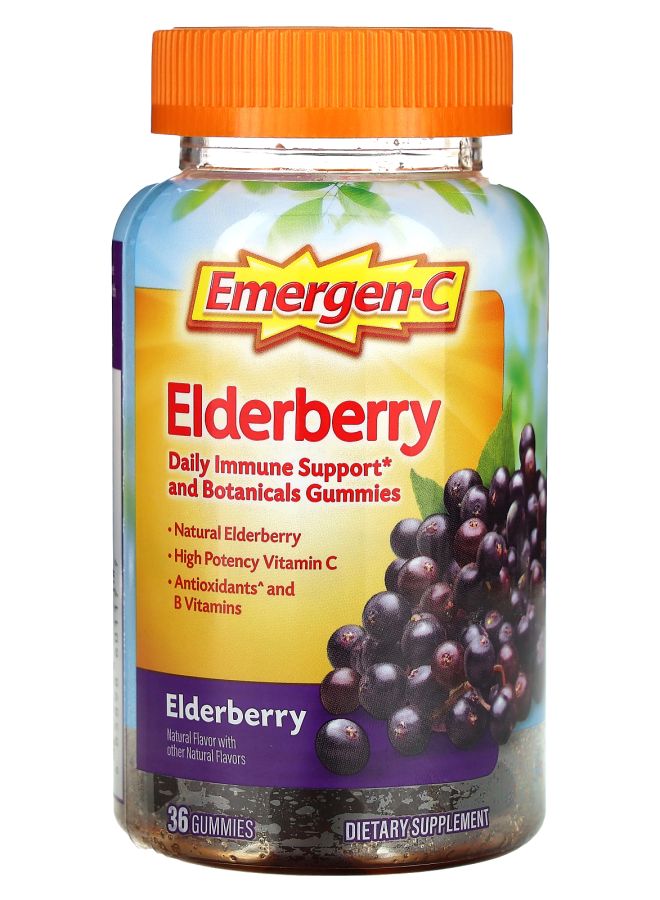 Emergen-C Elderberry Gummies 36 Gummies - Image 1