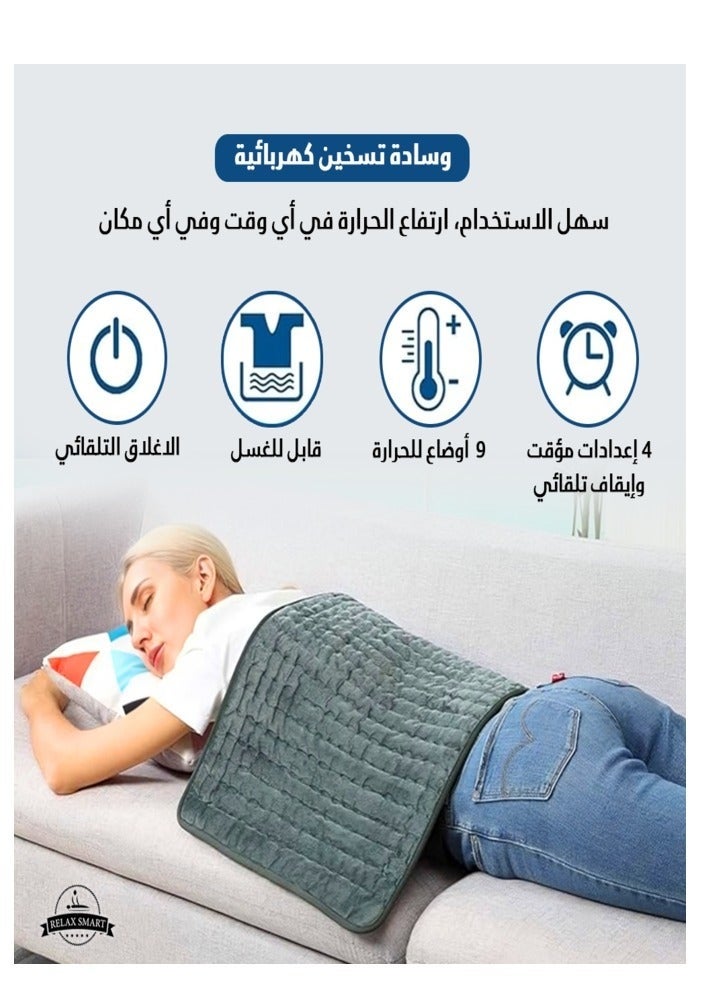 Bukela Heating Pad, Electric Heat Pad for Back and Cramps, Electric Fast Heat Pad with 9 Heat Settings, 4 Timer Options, Auto Shut Off, with Belt - Image 4