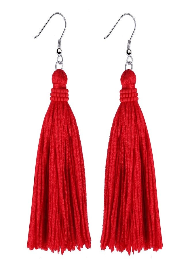 KELITCH Women Drop Dangle Earrings Tassel Earrings Thread Tassel Dangle Statement Summer Beach - Image 1