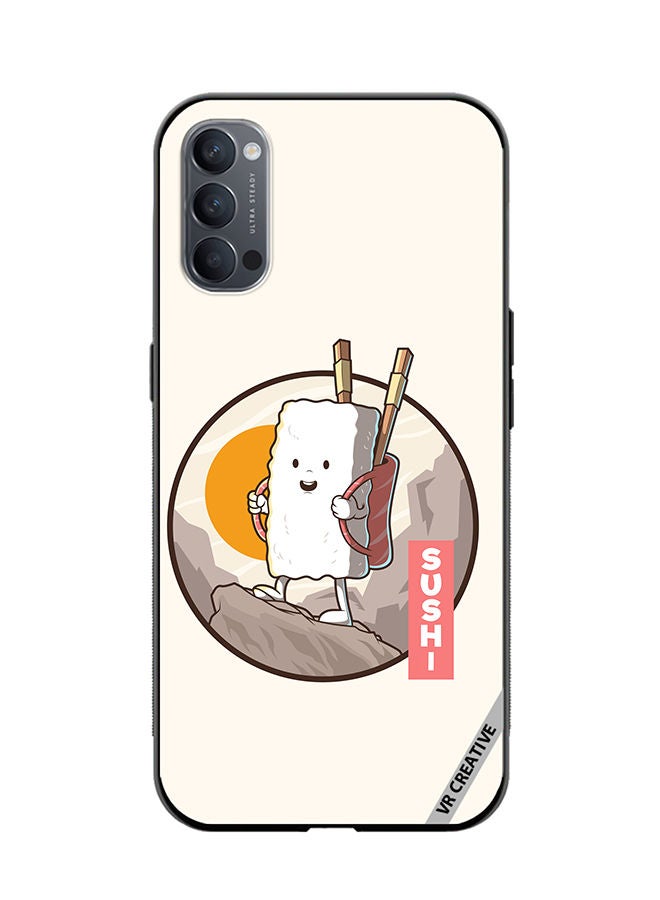 VR CREATIVE Protective Case Cover For Oppo Reno4 Pro 5G Travel Sushi Design Multicolour - Image 1