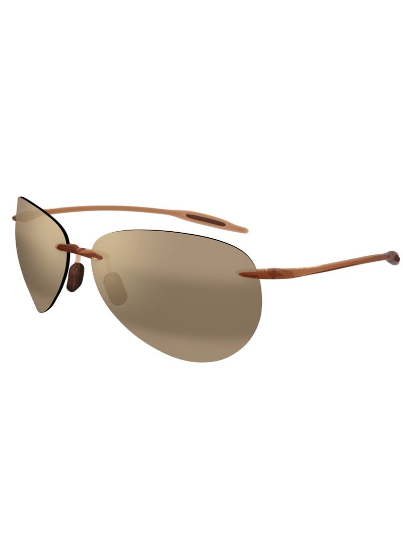 MAUI JIM Maui Jim Sugar Beach 421-26 Unisex Polarized Aviator Sunglasses – 62 mm Lens Size  - Image 1