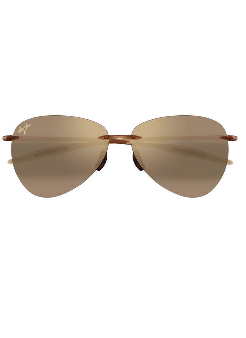 MAUI JIM Maui Jim Sugar Beach 421-26 Unisex Polarized Aviator Sunglasses – 62 mm Lens Size  - Image 3