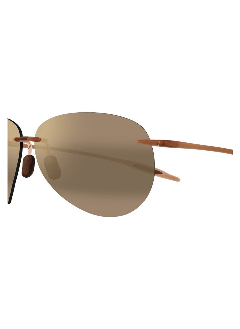 MAUI JIM Maui Jim Sugar Beach 421-26 Unisex Polarized Aviator Sunglasses – 62 mm Lens Size  - Image 2