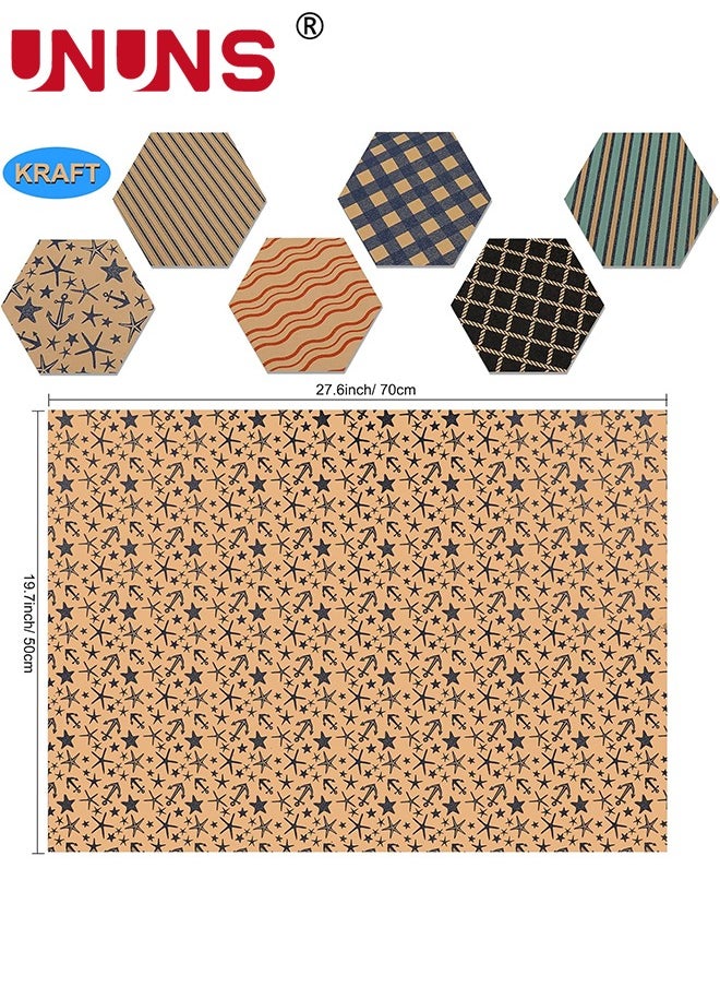 UNUNS - Wrapping Paper Set,10-Piece Geometry Lattice Print Wrapping Paper Bundle With Gift Bow Ribbon,Tag And Sticker,Perfect For Birthday,Holiday,Baby Shower - Image 1