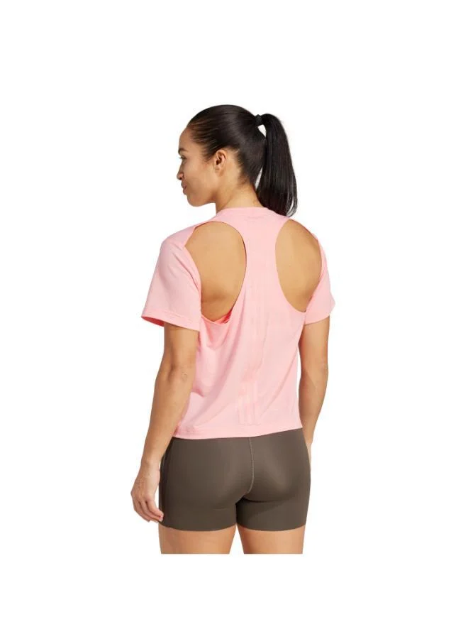 Adidas PrimeLift Back-Cutout 3-Stripes T-Shirt