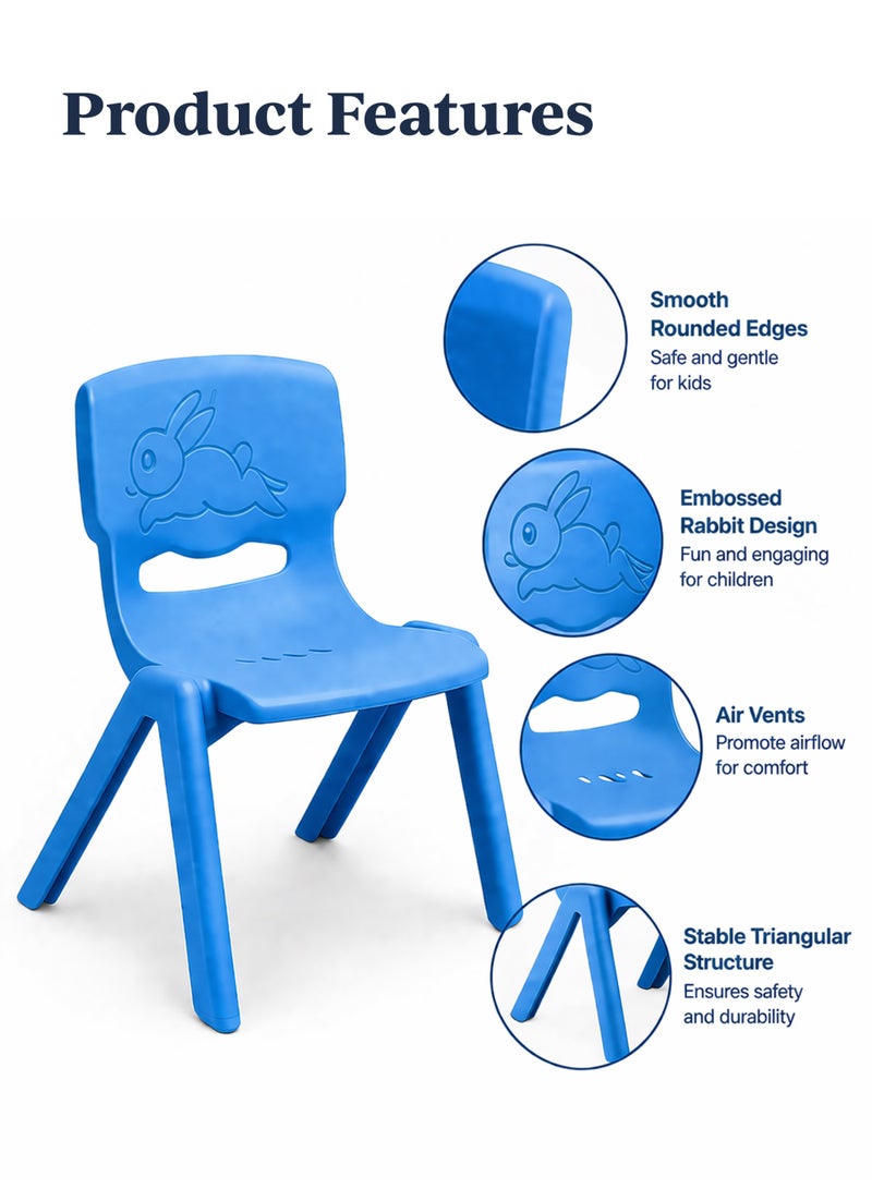 TOTOJOY Colorful Stackable Kids Plastic Chairs – Lightweight, Durable Toddler Seating for Home, School, Daycare & Outdoor Use | Easy-Clean, Ergonomic, Heavy-Duty (Up to 100kg) - Image 2