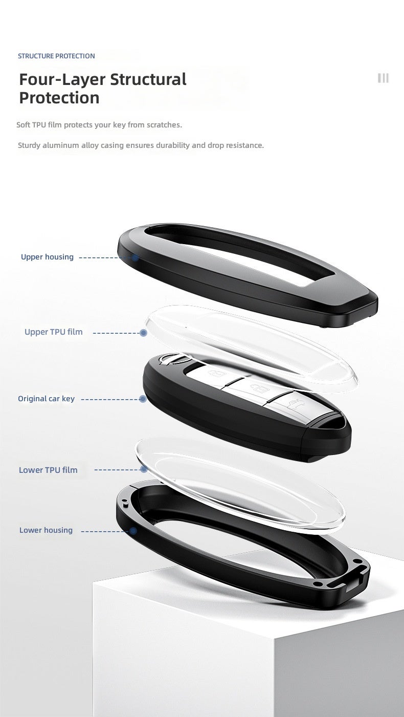 Nissan Premium Aluminum Key Case for Nissan Bluebird - High-End Car Accessory - Image 3