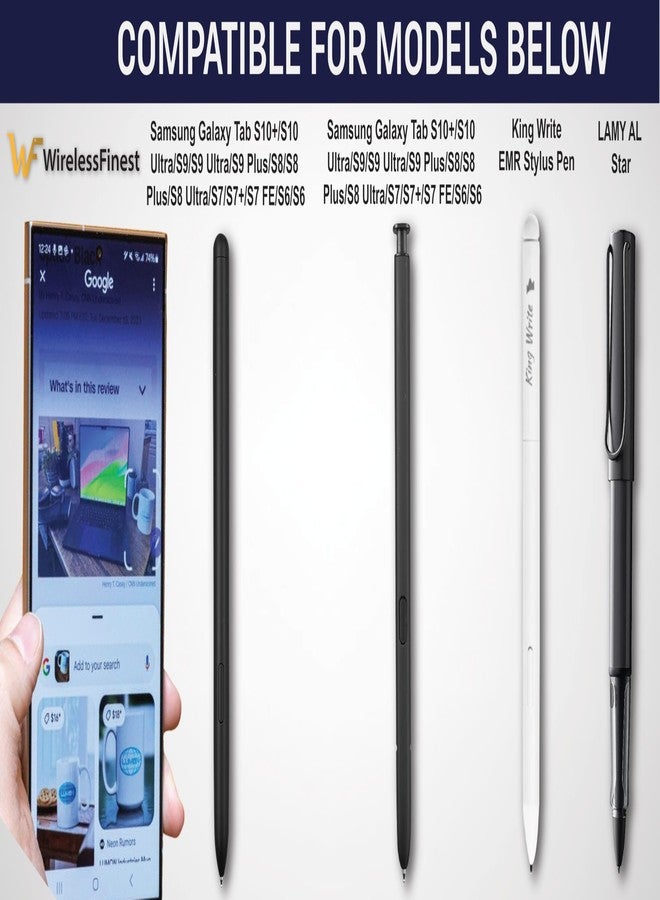 WirelessFinest رؤوس بديلة لقلم سامسونج جالاكسي تاب S10 ألترا من سبائك التيتانيوم غير المستهلكة - Image 5