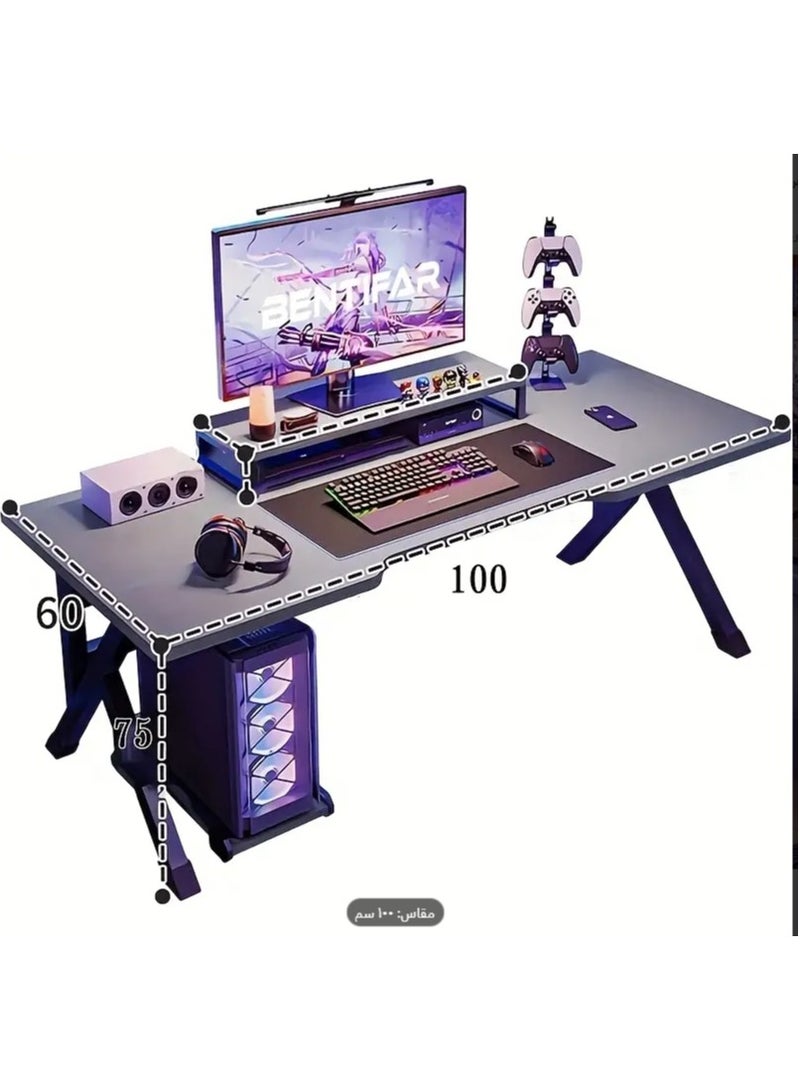 Bentifar Gaming Desktop Computer Desk, Home Office Desk, Versatile Gaming And Study Solution For Modern Homes, Ideal For Students And Gamers, Spacious And Functional - Image 2