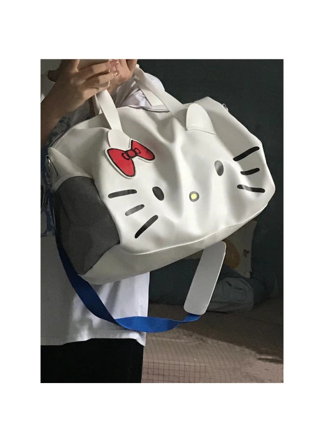 HelloKitty Travel Bag Female High School Student Bag Cartoon University Junior High School Student Shoulder Handbag Crossbody Bag-Specifications:Blue Shoulder Strap-Color:Standard  - Image 4