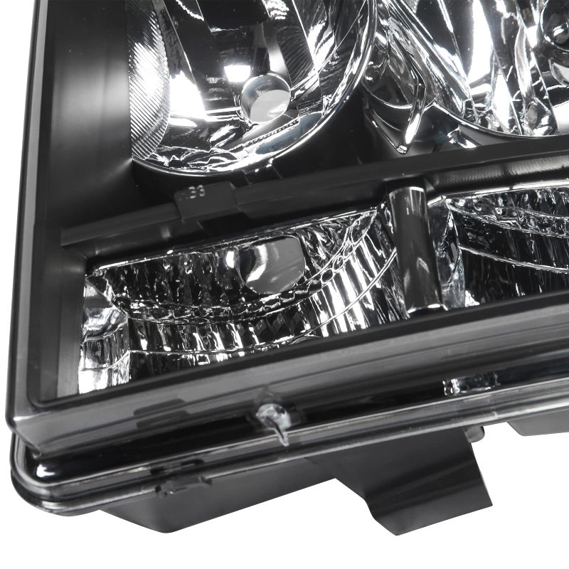 APSVE Headlights Assembly for 2007-2014 Chevy Tahoe Suburban 1500,07-13 Chevy Avalanche Suburban 2500 Replacement Headlamp Pair, Black Housing Clear Reflector - Image 5
