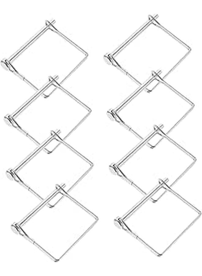 8Pcs Galvanized Steel Towing Trailer Safety Coupler Pin Locking Pins Secure Shaft Lock - Image 1