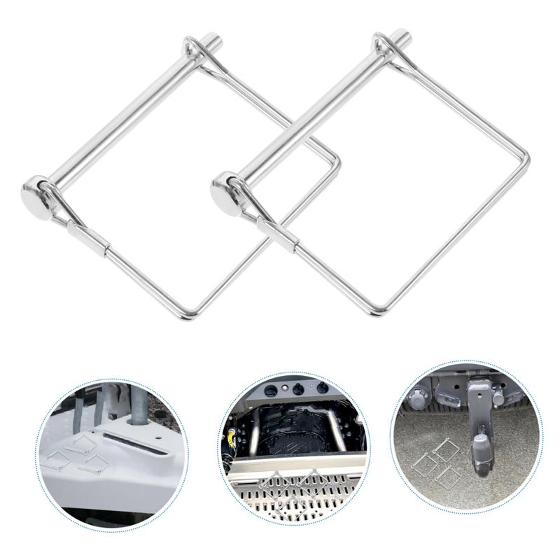 8Pcs Galvanized Steel Towing Trailer Safety Coupler Pin Locking Pins Secure Shaft Lock - Image 5