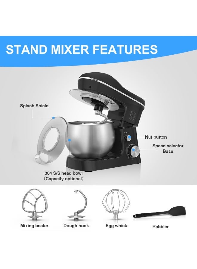Silver Love Electric Stand Mixer CX-6081 – 7L Large Capacity Mixer with 6-Speed Precision Control Create bakery-quality recipes at home using this efficient mixer. The large stainless steel bowl and adjustable speed settings provide excellent control for kneading dough, whisking eggs, whipping cream, and blending ingredients evenly. - Image 3