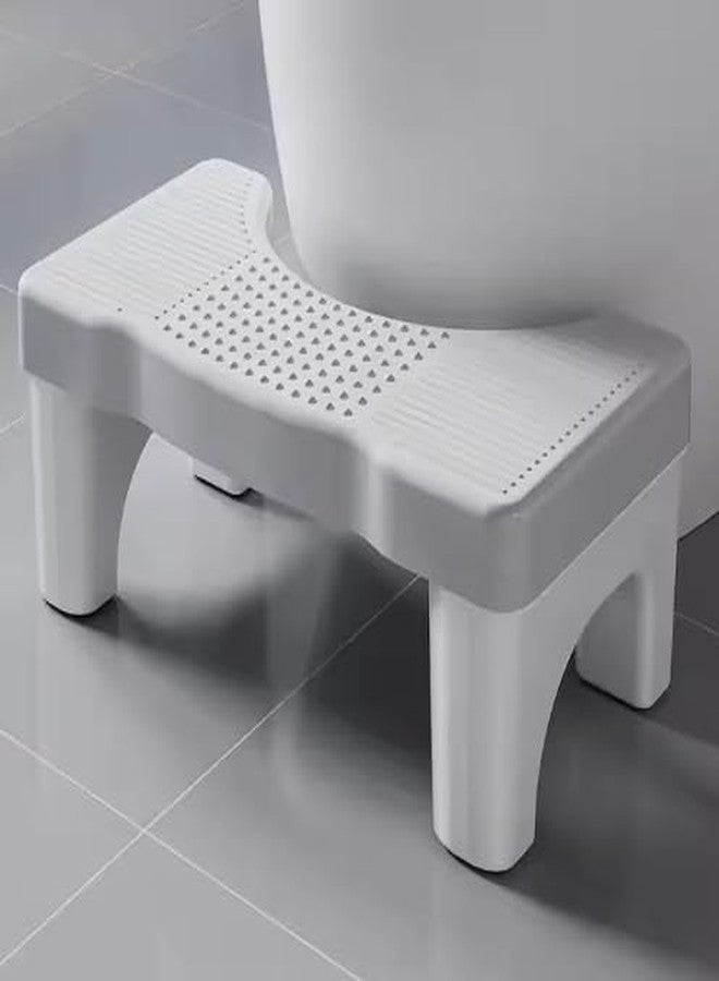 GLOWICK Foldable Toilet Potty Stool,Heavy Duty Plastic Portable Squatting Poop Foot Stool with Freshener Space, Bathroom Non-Slip Toilet Assistance Step Stool for Kids Seniors (Gray)(1Pcs) - Image 2