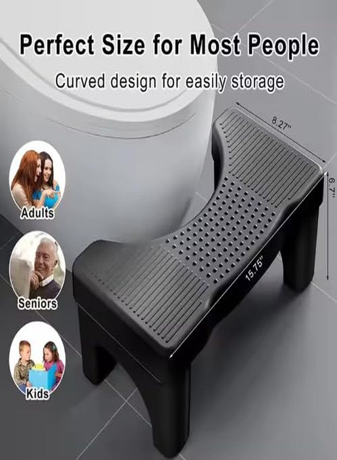 GLOWICK Foldable Toilet Potty Stool,Heavy Duty Plastic Portable Squatting Poop Foot Stool with Freshener Space, Bathroom Non-Slip Toilet Assistance Step Stool for Kids Seniors (Gray)(1Pcs) - Image 5