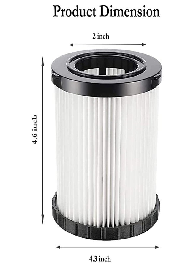 ANBOO 2 PCS DCV5801H HEPA Replacement Filter for DeWalt DCV580H & DCV581H Wet/Dry Vacuum, Washable and Reusable - Image 2