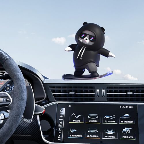 Swabs® New Skateboarding Bear Car Ornament - Funny Skater Bear Interior Decoration Dashboard Decor - Image 2